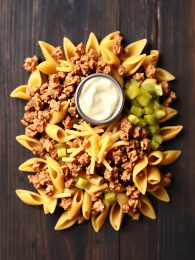 Big Mac Pasta Salad - ingredients preparation