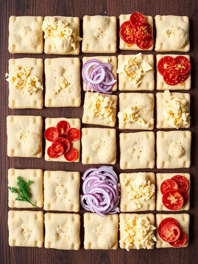 Bubble Up Biscuit Pizza Casserole - ingredients preparation