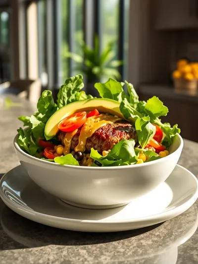 Healthy Burger Bowls – Quick & Easy Lunch - cooking process