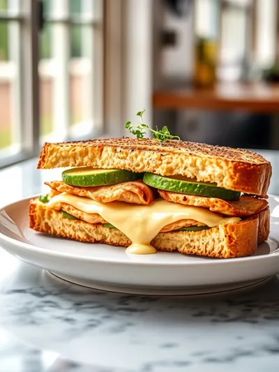 Chicken Avocado Melt Sandwich - ready to serve