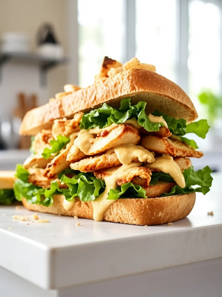 Chicken Caesar Sandwich – Crispy & Easy