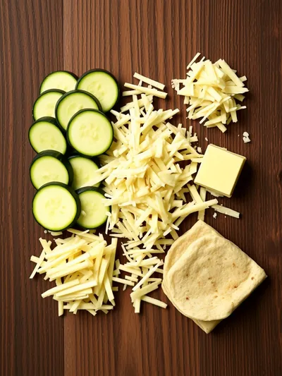 Crispy Zucchini Grilled Cheese – Low Carb Delight - ingredients preparation
