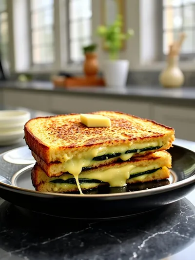 Crispy Zucchini Grilled Cheese – Low Carb Delight - ready to serve