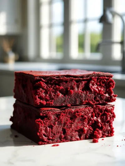Fudgy Red Velvet Brownies