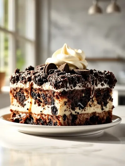 Oreo Dump Cake – 5 Ingredient Quick Dessert