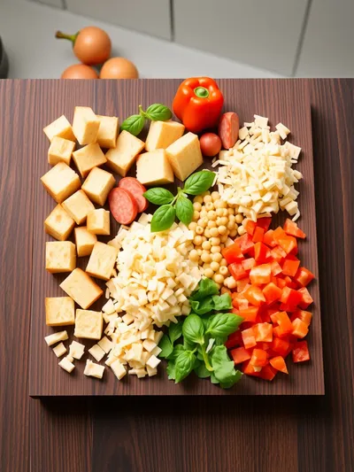 Overnight Slow Cooker Breakfast Casserole - ingredients preparation