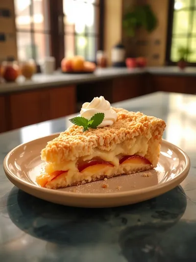 Peach Dump Cake – Easy Dessert Recipe - ready to serve