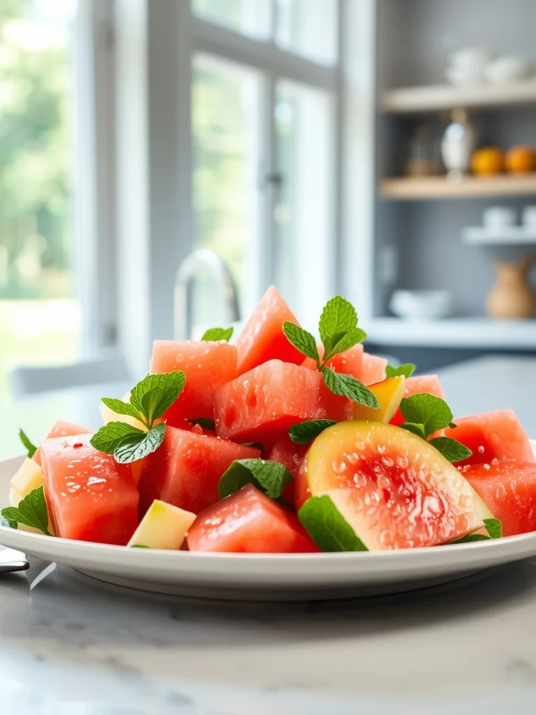 Peach Watermelon Salad – Easy Summer Recipe