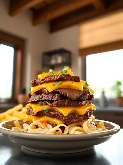 Slow Cooker Steak and Cheddar Potato Casserole