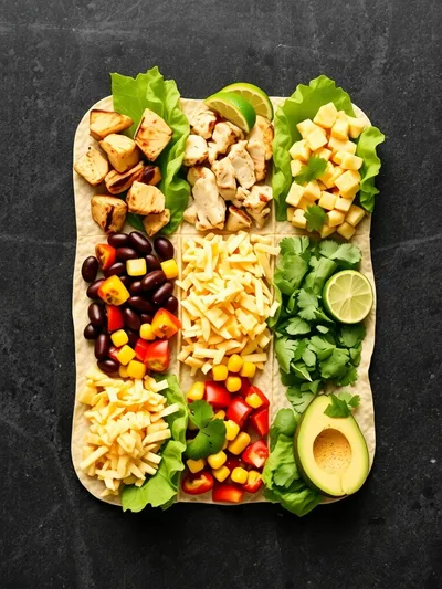 Southwest Chicken Wraps – Easy Healthy Lunch - ingredients preparation