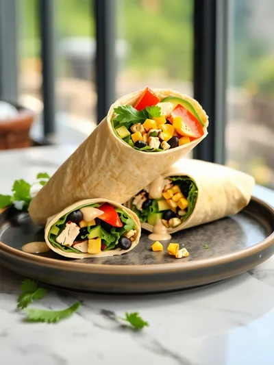 Southwest Chicken Wraps – Easy Healthy Lunch - ready to serve