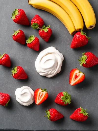 Strawberry Banana Smoothie Recipe - ingredients preparation