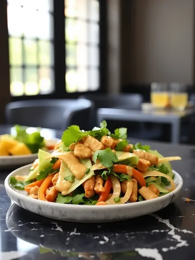 Thai Peanut Chicken Wraps - cooking process